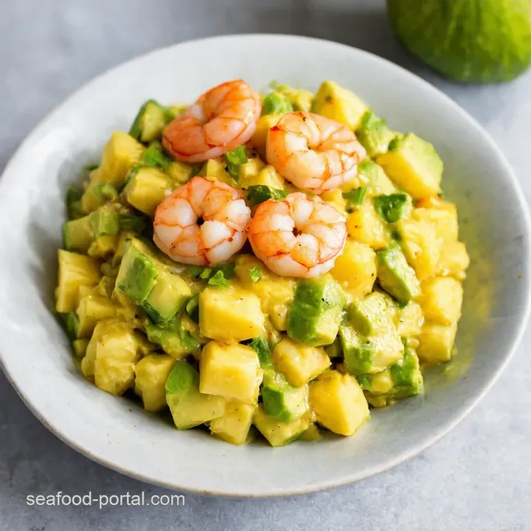 Zesty Shrimp Avocado Ceviche with Pineapple Punch