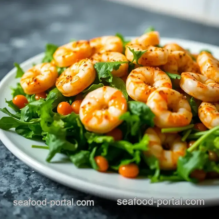 Zesty Shrimp Salad with Citrus Dressing presentation